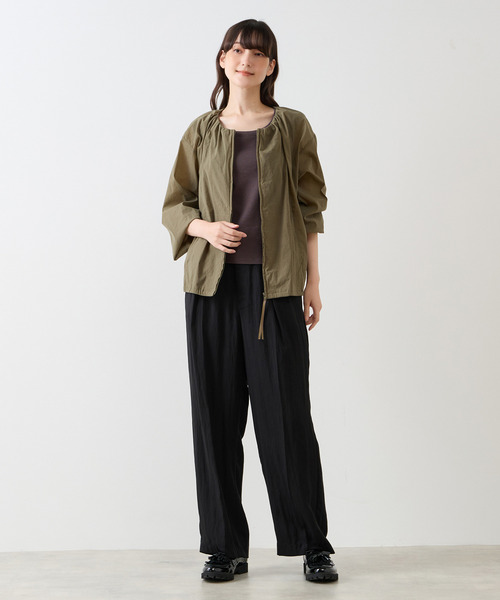 LOGEMENT DE CLAIRE(ロジュモンドクレール)の「【LOURMARIN】パフスリーブジップUPブルゾン(ブルゾン・レディース・ベージュ/ブラック/カーキ・FREE)」の16枚目の写真