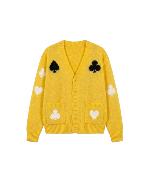 STEEPC(スティップ)の「TRUMP カーディガン _ イエロー(カーディガン/ボレロ・レディース・その他・SMALL/MEDIUM/LARGE)」の2枚目の写真