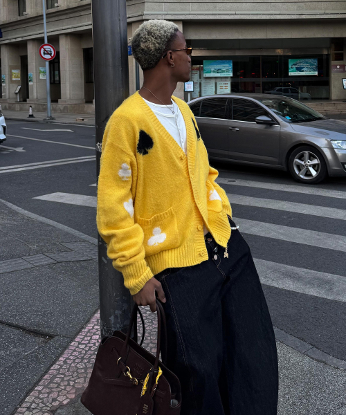 STEEPC(スティップ)の「TRUMP カーディガン _ イエロー(カーディガン/ボレロ・レディース・その他・SMALL/MEDIUM/LARGE)」の5枚目の写真