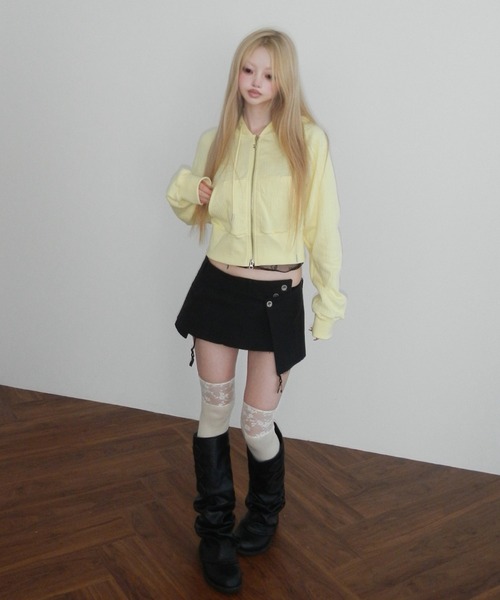 THEAIRTOWN(ジエアタウン)の「window wrap sk(スカート・レディース・ベージュ/ブラック・FREE)」の15枚目の写真