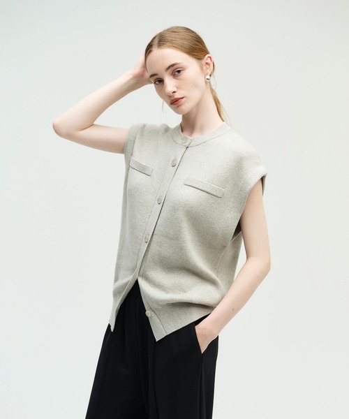 N.O.R.C(ノーク)の「【コットンカシミヤ】ニットベスト(ベスト・レディース・ブラック/グレー/アイボリー・フリー)」の15枚目の写真