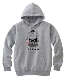 NIPOP(ニポップ) プルパーカー スウェット 裏毛 力士 相撲 和 イラスト プリント インバウンド お土産 トップス メンズ ユニセックス
