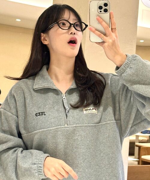 JEEP(ジープ)の「エッセンシャルスモールロゴハーフジップフリース (JR5TSF192MG)(その他アウター・レディース・その他・MEDIUM/LARGE)」の3枚目の写真
