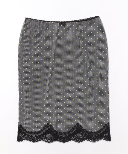 HIGHTIDEFRANKIE(ハイタイドフランキー)の「HIGHTIDEFRANKIE/ハイタイドフランキー/Lace Ribbon Midi Skirt(スカート・レディース・グレー/ブラック・F)」の2枚目の写真