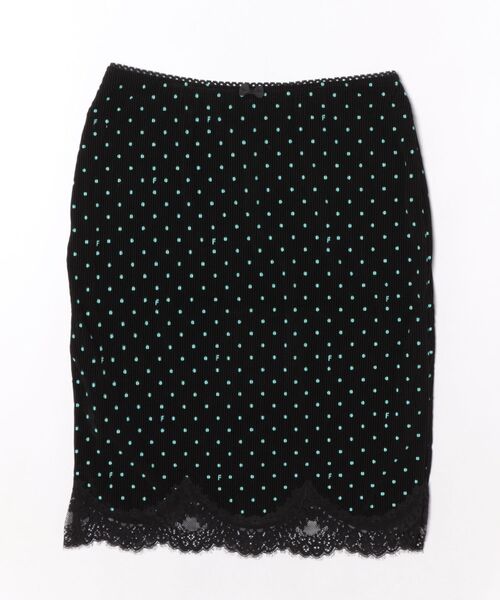 HIGHTIDEFRANKIE(ハイタイドフランキー)の「HIGHTIDEFRANKIE/ハイタイドフランキー/Lace Ribbon Midi Skirt(スカート・レディース・グレー/ブラック・F)」の1枚目の写真