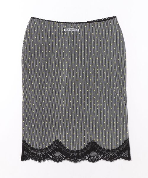 HIGHTIDEFRANKIE(ハイタイドフランキー)の「HIGHTIDEFRANKIE/ハイタイドフランキー/Lace Ribbon Midi Skirt(スカート・レディース・グレー/ブラック・F)」の3枚目の写真