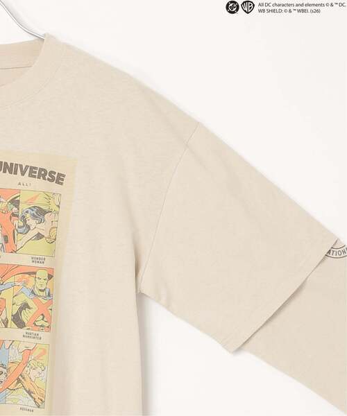 VENCEEXCHANGE（ヴァンスエクスチェンジ）の「DCキャラクターズデザイン 袖レイヤードロンT（Tシャツ/カットソー・メンズ・アイボリー/ダークグレー/オフホワイト/ブラック・L/M）」の12枚目の写真
