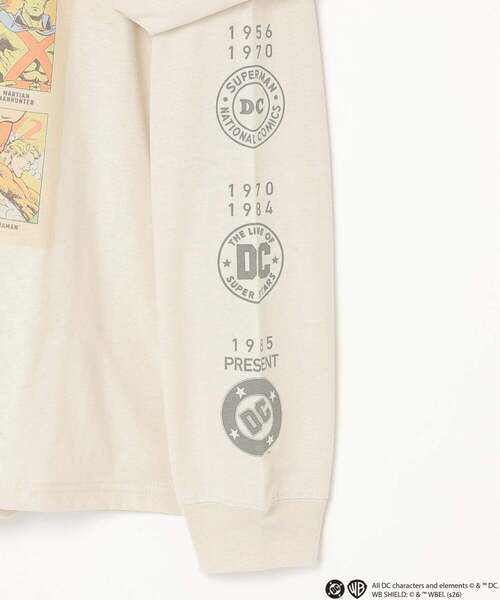 VENCEEXCHANGE（ヴァンスエクスチェンジ）の「DCキャラクターズデザイン 袖レイヤードロンT（Tシャツ/カットソー・メンズ・アイボリー/ダークグレー/オフホワイト/ブラック・L/M）」の14枚目の写真