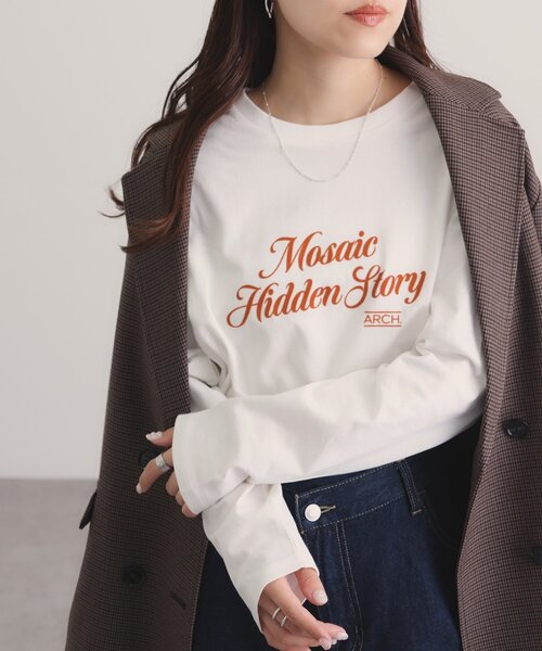 DISCOAT（ディスコート）の「フロッキーロゴアソートロングスリーブTシャツ（Tシャツ/カットソー・レディース・オフホワイト/チャコールグレー/ホワイト・FREE/SMALL）」の9枚目の写真