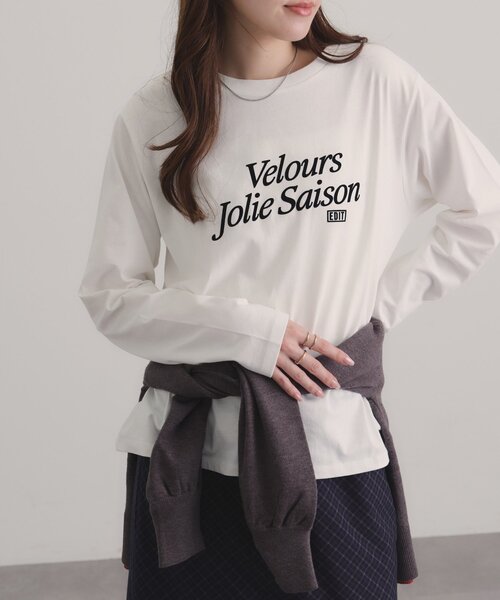 DISCOAT（ディスコート）の「フロッキーロゴアソートロングスリーブTシャツ（Tシャツ/カットソー・レディース・オフホワイト/チャコールグレー/ホワイト・FREE/SMALL）」の18枚目の写真