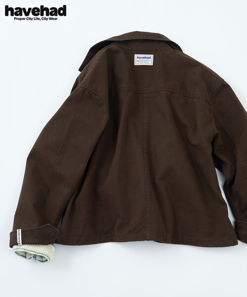 FREAK'S STORE(フリークスストア)の「havehad × FREAK'S STORE/ハブヘッド ミリタリー ジャケット(ミリタリージャケット・レディース・ブラウン/チャコールグレー・フリ-)」の10枚目の写真