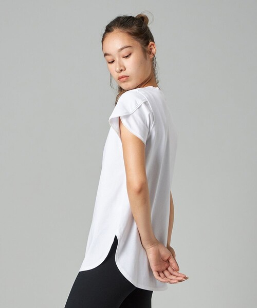 Chacott(チャコット)の「HandsomeCotton チューリップTシャツ(その他トップス・レディース・ピンク系その他/ホワイト/ブラック・L/M)」の1枚目の写真