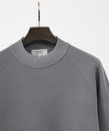 ABAHOUSE GRAY（アバハウスグレイ）の「14ゲージ 畦編み モックネック ニット（ニット/セーター）」