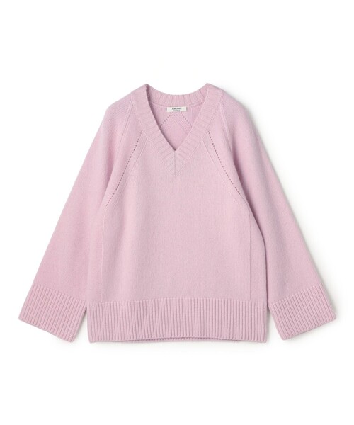 MACPHEE(マカフィー)の「【WEB先行予約】ラムカシミヤ Vネックプルオーバー(ニット/セーター・レディース・ダークブラウン/チャコールグレー/ライトパープル/ライトベージュ・S)」の1枚目の写真