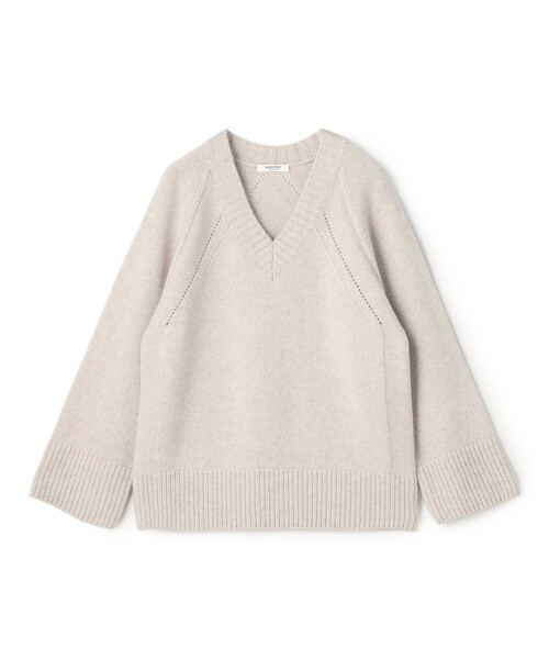 MACPHEE(マカフィー)の「【WEB先行予約】ラムカシミヤ Vネックプルオーバー(ニット/セーター・レディース・ダークブラウン/チャコールグレー/ライトパープル/ライトベージュ・S)」の4枚目の写真