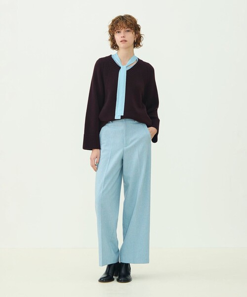 MACPHEE(マカフィー)の「【WEB先行予約】ラムカシミヤ Vネックプルオーバー(ニット/セーター・レディース・ダークブラウン/チャコールグレー/ライトパープル/ライトベージュ・S)」の5枚目の写真