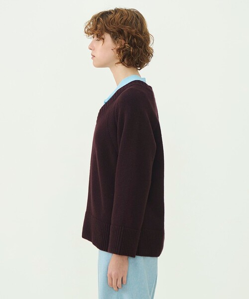 MACPHEE(マカフィー)の「【WEB先行予約】ラムカシミヤ Vネックプルオーバー(ニット/セーター・レディース・ダークブラウン/チャコールグレー/ライトパープル/ライトベージュ・S)」の7枚目の写真