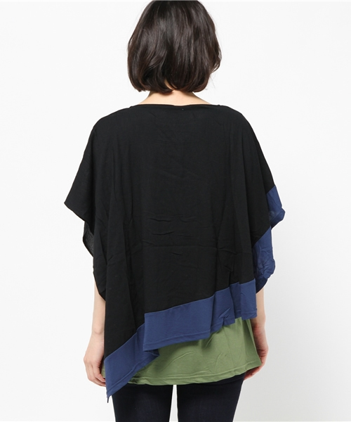 チャイハネ（チャイハネ）の「【チャイハネ】yul 3カラービッグシルエットトップス（Tシャツ/カットソー・レディース・ターコイズブルー/ホワイト/ブラック/ブルー/ホワイト×ブルー/イエロー/ネイビー・FREE）」の10枚目の写真