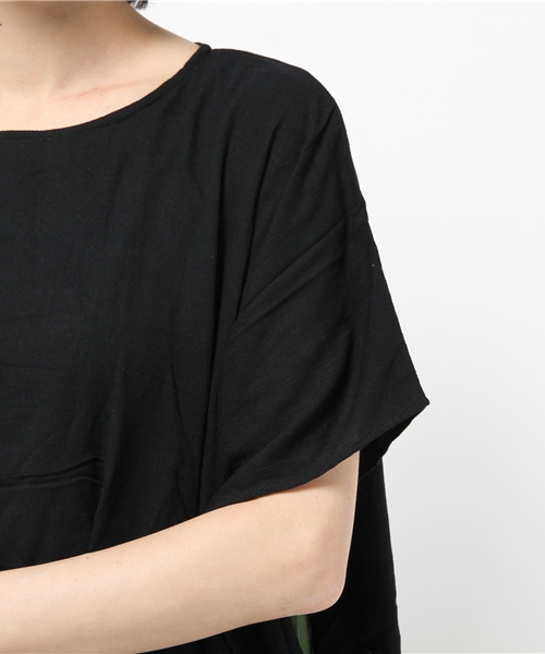 チャイハネ（チャイハネ）の「【チャイハネ】yul 3カラービッグシルエットトップス（Tシャツ/カットソー・レディース・ターコイズブルー/ホワイト/ブラック/ブルー/ホワイト×ブルー/イエロー/ネイビー・FREE）」の12枚目の写真