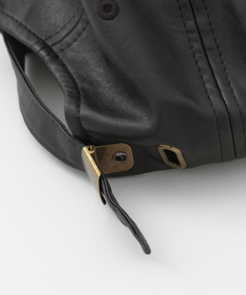 SENSE OF PLACE by URBAN RESEARCH（センスオブプレイスバイアーバンリサーチ）の「フェイクレザー6パネルCAP（キャップ・メンズ・ブラック・FREE）」の4枚目の写真