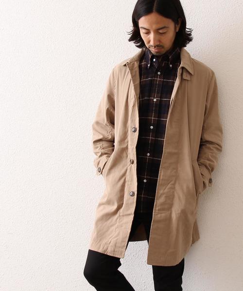 coen（コーエン）の「ポリツイル起毛ステンカラーコート（ステンカラーコート・メンズ・ベージュ/ネイビー・MEDIUM/SMALL/LARGE/X-LARGE）」の3枚目の写真