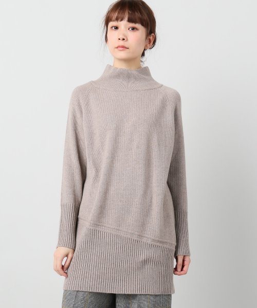 FIGARO Paris(フィガロパリ)の「ALPHA STUDIO ハイネックチュニック◆(ニット/セーター・レディース・ウッド/ブラック・40)」の1枚目の写真