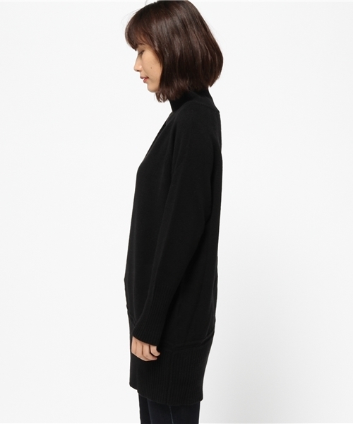 FIGARO Paris(フィガロパリ)の「ALPHA STUDIO ハイネックチュニック◆(ニット/セーター・レディース・ウッド/ブラック・40)」の4枚目の写真