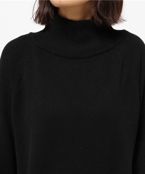 FIGARO Paris(フィガロパリ)の「ALPHA STUDIO ハイネックチュニック◆(ニット/セーター・レディース・ウッド/ブラック・40)」の7枚目の写真