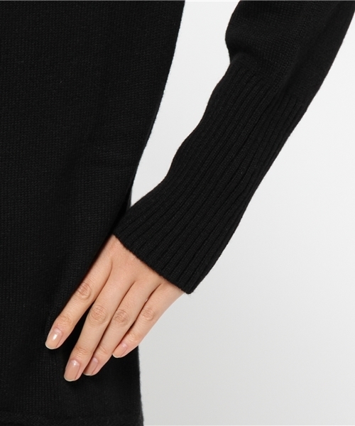 FIGARO Paris(フィガロパリ)の「ALPHA STUDIO ハイネックチュニック◆(ニット/セーター・レディース・ウッド/ブラック・40)」の8枚目の写真
