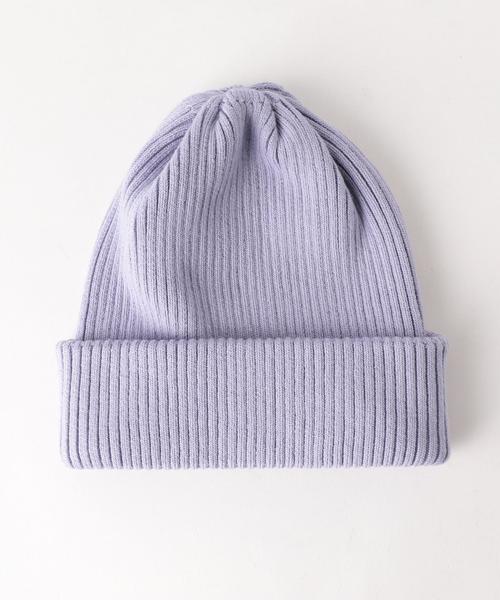 BEAUTY&YOUTH UNITED ARROWS（ビューティーアンドユースユナイテッドアローズ）の「BY ダブルリブ  ワッチキャップ ◆（ニットキャップ/ビーニー・メンズ・ホワイト/ブラック/ライトグレー/ライム/ライラック・FREE）」の5枚目の写真