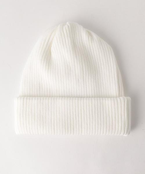 BEAUTY&YOUTH UNITED ARROWS（ビューティーアンドユースユナイテッドアローズ）の「BY ダブルリブ  ワッチキャップ ◆（ニットキャップ/ビーニー・メンズ・ホワイト/ブラック/ライトグレー/ライム/ライラック・FREE）」の2枚目の写真