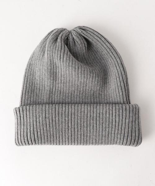 BEAUTY&YOUTH UNITED ARROWS（ビューティーアンドユースユナイテッドアローズ）の「BY ダブルリブ  ワッチキャップ ◆（ニットキャップ/ビーニー・メンズ・ホワイト/ブラック/ライトグレー/ライム/ライラック・FREE）」の3枚目の写真