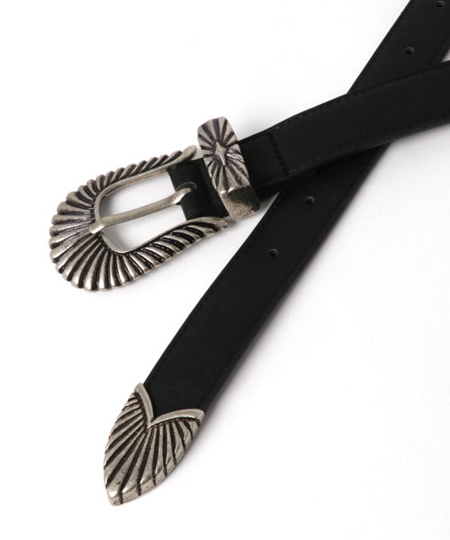 EGOIST（エゴイスト）の「アンティークバックルベルト（ベルト・レディース・ブラック/キャメル・FREE）」の5枚目の写真