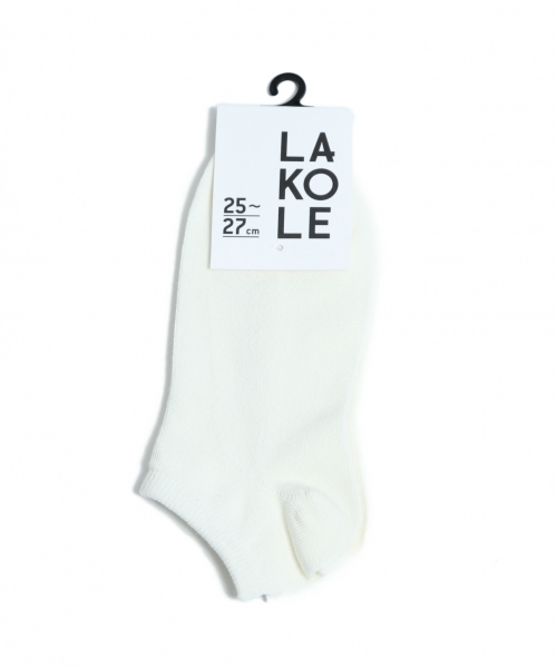 LAKOLE(ラコレ)の「【抗菌防臭】スニーカーソックス / LAKOLE(ソックス/靴下・レディース・ブラック/ホワイト/グレー・M/L/S/M)」の1枚目の写真