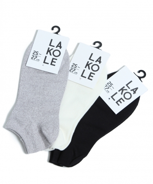 LAKOLE(ラコレ)の「【抗菌防臭】スニーカーソックス / LAKOLE(ソックス/靴下・レディース・ブラック/ホワイト/グレー・M/L/S/M)」の4枚目の写真