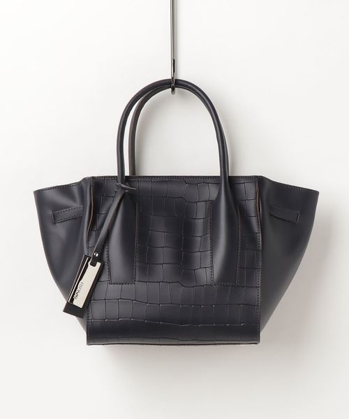 HALEINE（アレンヌ）の「[HALEINE]サフィアーノレザーハンドバッグ（ハンドバッグ・レディース・ブラック/ピンクベージュ/ライム/ネイビー/アイボリー/レッド/ブラック系その他/ブルー系その他/イエロー系その他/レッド系その他/ウッド/ライラック・FREE）」の7枚目の写真