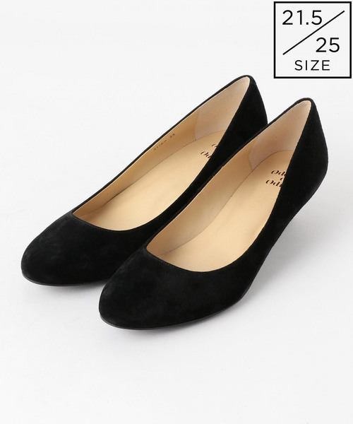 ODETTE E ODILE（オデットエオディール）の「O ラウンド パンプス35○↓↑（パンプス・レディース・ネイビー/モカ/ブラック・24cm/24.5cm/22.5cm/21.5㎝/23.5cm/23cm/22cm/25cm）」の2枚目の写真