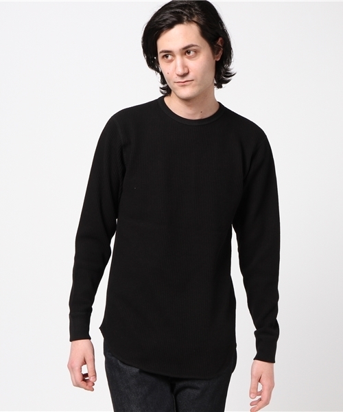 United Athle（ユナイテッドアスレ）の「【UNITED ATHLE】10.3ozヘビーワッフルロングスリーブTシャツ（Tシャツ/カットソー・メンズ・ホワイト/グレー/ブラック・SMALL/MEDIUM/LARGE）」の3枚目の写真