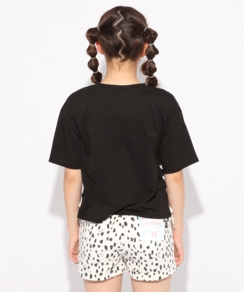 repipi armario（レピピ アルマリオ）の「☆nicola×KAYA×repipi☆レースアップTシャツ（Tシャツ/カットソー・キッズ・レッド/ホワイト/イエロー/ブラック・X-SMALL/LARGE/SMALL/MEDIUM）」の9枚目の写真