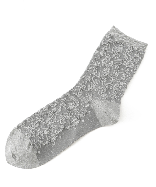 靴下屋 クツシタヤ の 靴下屋 ラメフロート花柄ソックス ソックス 靴下 Wear