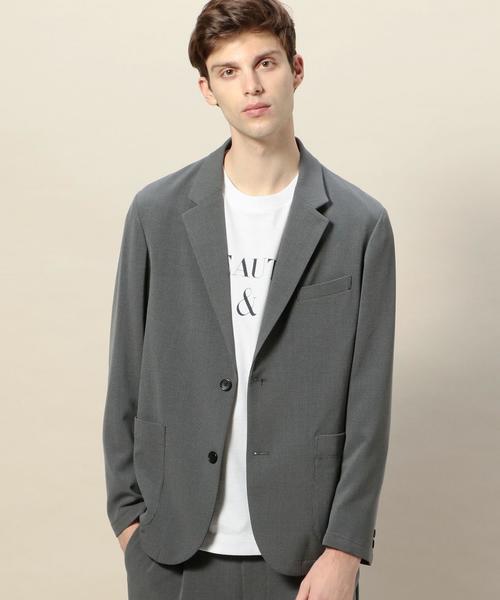 BEAUTY&YOUTH ビューティーアンドユース　ジャケット　ダークグレー BEAUTY&YOUTH UNITED ARROWS - 【NAVY】麻 ノーカラー