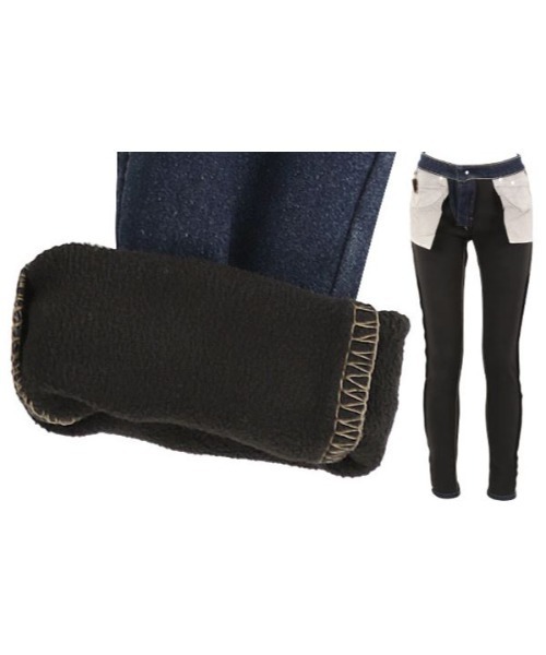 KOBE LETTUCE（コウベレタス）の「あったか裏起毛ボンディングストレッチデニムスキニーパンツ（デニムパンツ・レディース・ブルー/ライトブルー/インディゴブルー/ワンウォッシュ/ブラック/ブルー系・L/LL/M/S/XS/3L/M-Short/L-Short/S-Short/XXL-Short/XL-Short/XS-Short）」の9枚目の写真