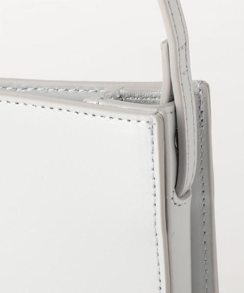 YAHKI（ヤーキ）の「＜YAHKI＞スプリットレザーサコッシュ о（ショルダーバッグ・レディース・シルバー/ブラック・FREE）」の7枚目の写真