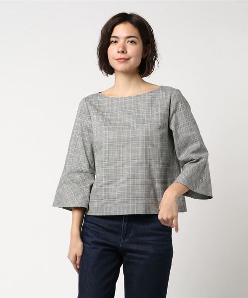 22 OCTOBRE（ヴァンドゥ－オクトーブル）の「リネン調リネーラーブラウス（シャツ/ブラウス・レディース・グレイッシュベージュ・38/40）」の3枚目の写真