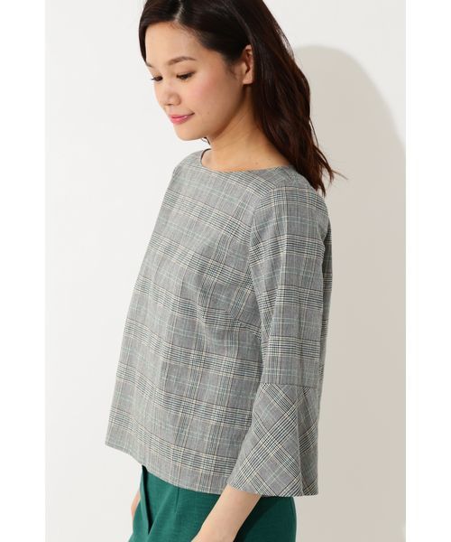 22 OCTOBRE（ヴァンドゥ－オクトーブル）の「リネン調リネーラーブラウス（シャツ/ブラウス・レディース・グレイッシュベージュ・38/40）」の9枚目の写真