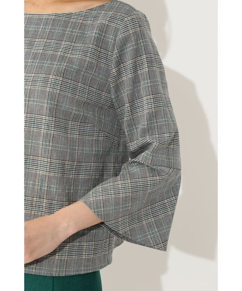 22 OCTOBRE（ヴァンドゥ－オクトーブル）の「リネン調リネーラーブラウス（シャツ/ブラウス・レディース・グレイッシュベージュ・38/40）」の5枚目の写真