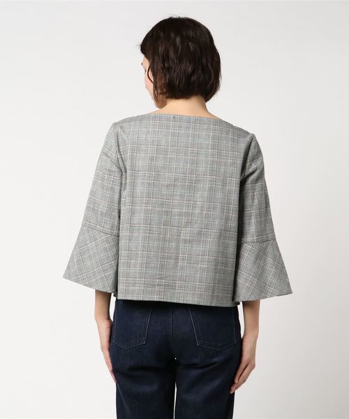 22 OCTOBRE（ヴァンドゥ－オクトーブル）の「リネン調リネーラーブラウス（シャツ/ブラウス・レディース・グレイッシュベージュ・38/40）」の2枚目の写真