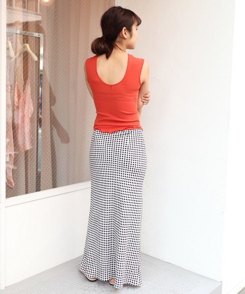 abc-LULU（エービーシールル）の「abc ギンガムバイアス マキシスカート2◆（スカート・レディース・ブラック・38/36/34）」の5枚目の写真