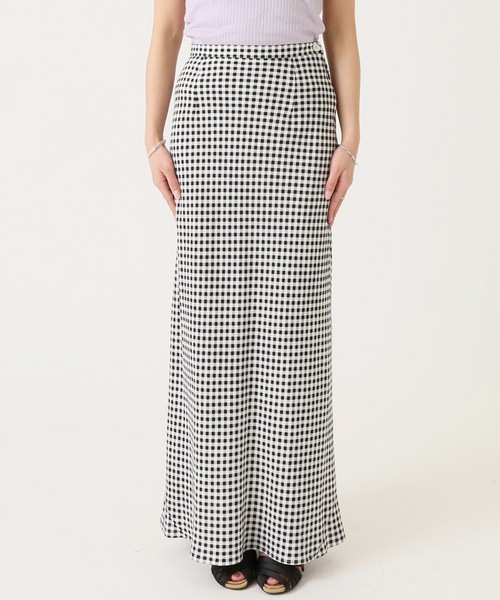 abc-LULU（エービーシールル）の「abc ギンガムバイアス マキシスカート2◆（スカート・レディース・ブラック・38/36/34）」の6枚目の写真