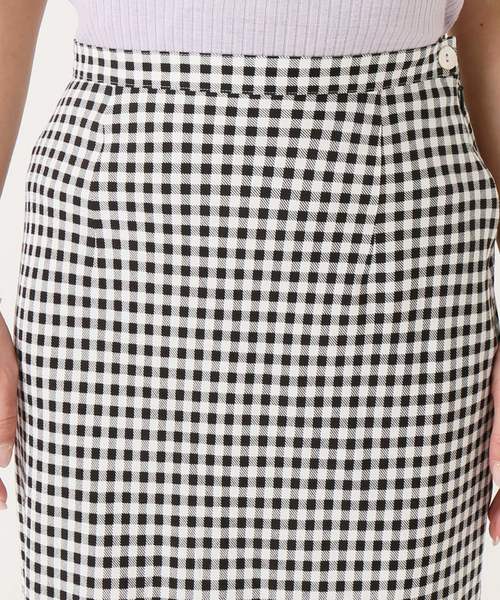 abc-LULU（エービーシールル）の「abc ギンガムバイアス マキシスカート2◆（スカート・レディース・ブラック・38/36/34）」の10枚目の写真